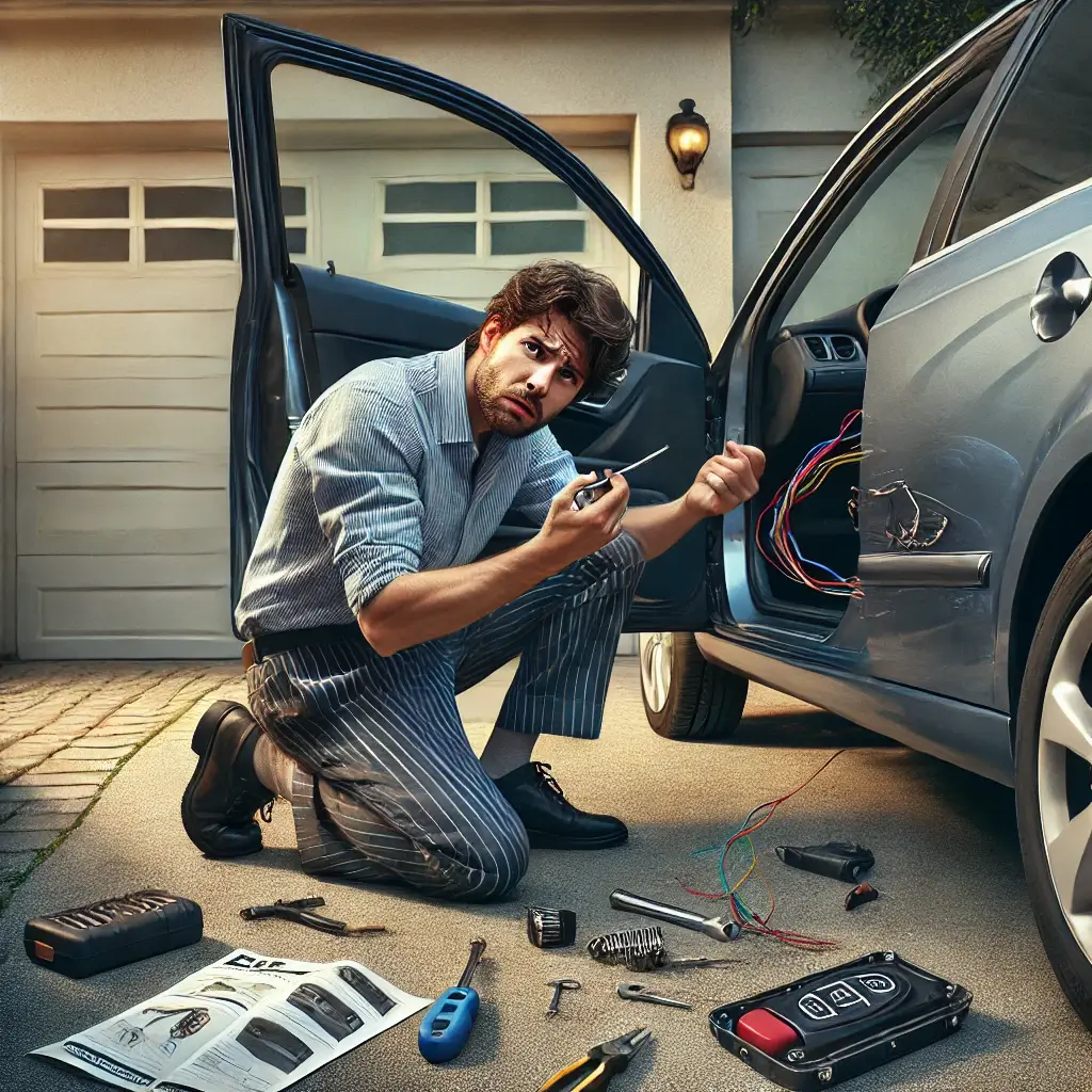 FrustratedCarOwnerDIYLockReplacementImage 